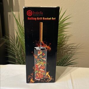 New in Box Rolling Grill Basket 2-Piece